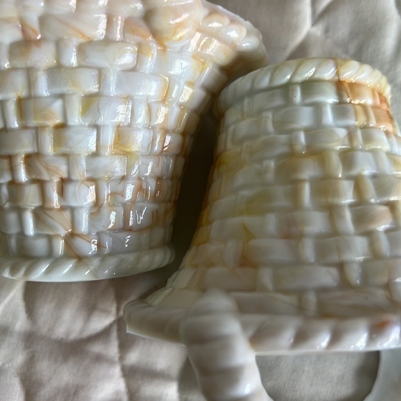 AKRO AGATE. BEAUTIFUL MARBLEIZED BASKETS. SET OF 2 - Picture 9 of 9